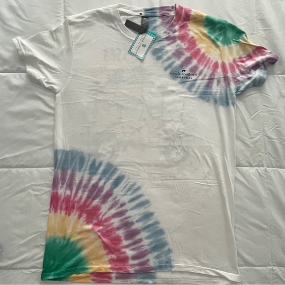 Simply Southern “Sandy Paws - Salty Kisses. Size Large. Tie dyed shirt - Picture 2 of 3